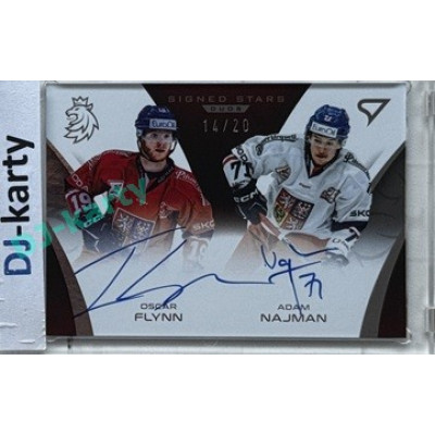 2024 Sportzoo Hokejové ČESKO #DU-FN O. Flynn / O. Najman Signed Stars Duos 14/20