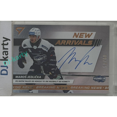 2024/25 Sportzoo ELH 1. serie #NAS-MJ Maroš Jedlička New Arrivals Auto xx/60