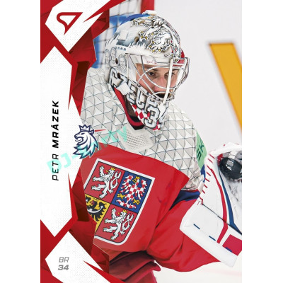 2025 Sportzoo Hokejové ČESKO #05 Petr Mrázek Red