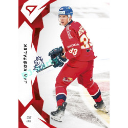 2025 Sportzoo Hokejové ČESKO #17 Jan Košťálek Red