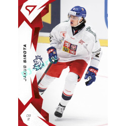 2025 Sportzoo Hokejové ČESKO #23 Jakub Sirota Red
