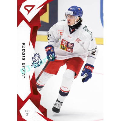 2025 Sportzoo Hokejové ČESKO #23 Jakub Sirota Red