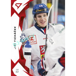 2025 Sportzoo Hokejové ČESKO #26 Jiří Ticháček Red