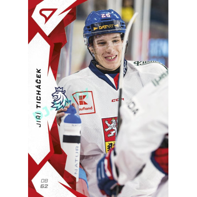 2025 Sportzoo Hokejové ČESKO #26 Jiří Ticháček Red