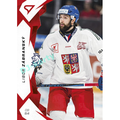 2025 Sportzoo Hokejové ČESKO #27 Libor Zábranský Red