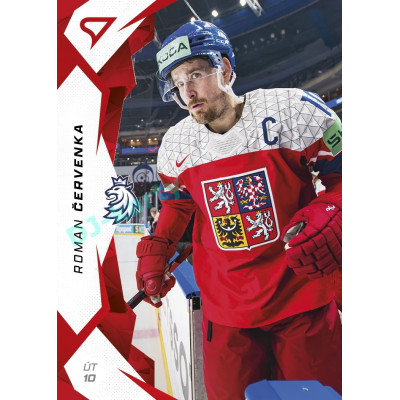 2025 Sportzoo Hokejové ČESKO #30 Roman Červenka Red