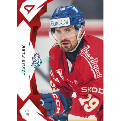 2025 Sportzoo Hokejové ČESKO #31 Jakub Flek Red