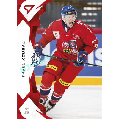 2025 Sportzoo Hokejové ČESKO #44 Pavel Kousal Red