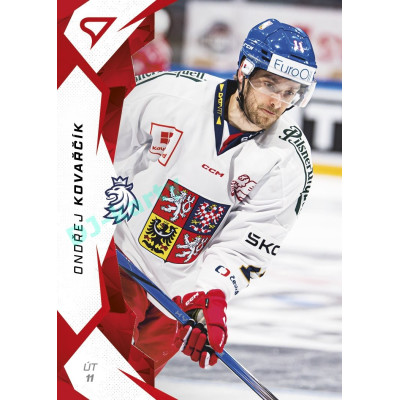 2025 Sportzoo Hokejové ČESKO #45 Michal Kovařčík Red