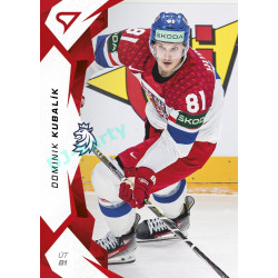 2025 Sportzoo Hokejové ČESKO #47 Dominik Kubalík Red