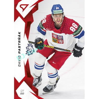 2025 Sportzoo Hokejové ČESKO #52 David Pastrňák Red