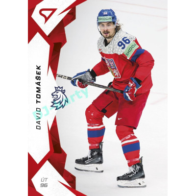 2025 Sportzoo Hokejové ČESKO #59 David Tomášek Red