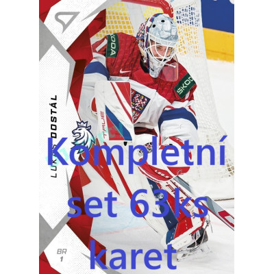 2025 Sportzoo Hokejové ČESKO kompletní set 63ks řadových karet