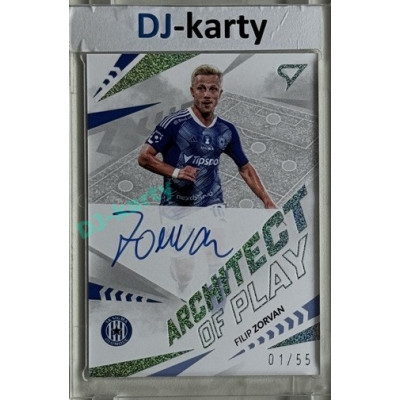 2024/25 Sportzoo Chance Liga 2. série #APS-FZ Filip Zorvan Architect of Play Silver Auto xx/55