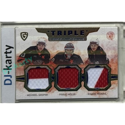 2024/25 Maxa Liga EXPO #JM-12 M. Gaspar / P. Hölsä / R. Přikryl Triple Jersey Materials 1of4