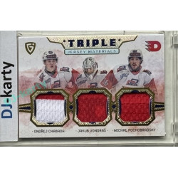 2024/25 Maxa Liga EXPO #JM-11 O. Chabada / J. Vondraš / M. Pochobradský Triple Jersey Materials 1of4