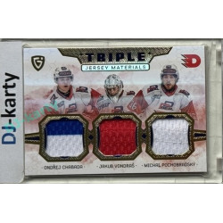 2024/25 Maxa Liga EXPO #JM-11 O. Chabada / J. Vondraš / M. Pochobradský Triple Jersey Materials 1of4