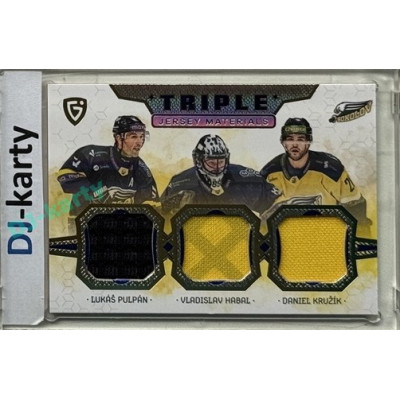 2024/25 Maxa Liga EXPO #JM-21 L. Pulpán / V. Habal / D. Kružík Triple Jersey Materials 1of4