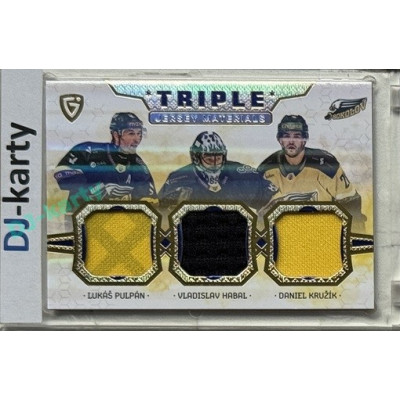 2024/25 Maxa Liga EXPO #JM-21 L. Pulpán / V. Habal / D. Kružík Triple Jersey Materials 1of4