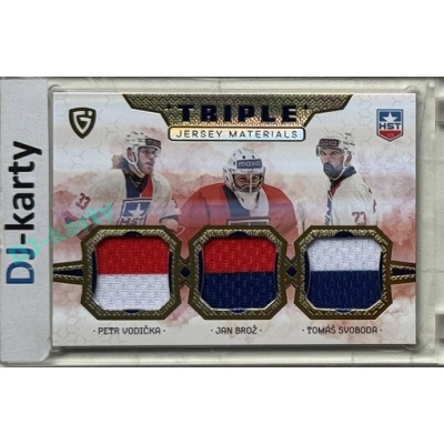 2024/25 Maxa Liga EXPO #JM-20 P. Vodička / J. Brož / T. Svoboda Triple Jersey Materials 1of4
