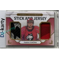 2023/24 Goal cards Chance Liga 2. série #SJ-13 Vladimír Svačina Game Used Material Jersey&Stick 09/10