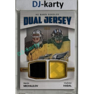 2023/24 Goal cards Chance Liga 2. série #JD-16 Martin Michajlov / Vladislav Habal Game Used Material Dual Jersey 04/10