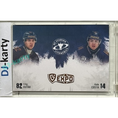2024/25 Maxa Liga EXPO #DS-KC Filip Kuťák / Kale Costa Double Signatures (bez podpisu) 1of5
