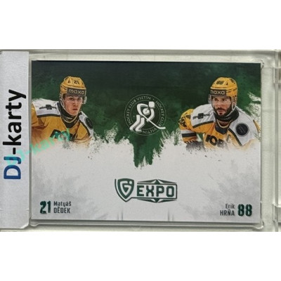 2024/25 Maxa Liga EXPO #DS-DH Matyáš Dědek / Erik Hrňa Double Signatures (bez podpisu) 1of5