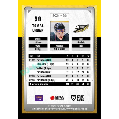2024/25 Maxa Liga Update #SOK-36 Tomáš Urban