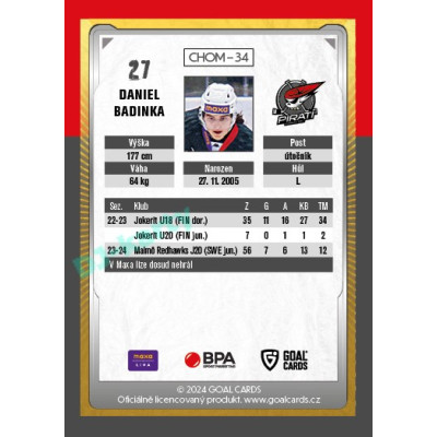 2024/25 Maxa Liga Update #CHOM-34 Daniel Badinka