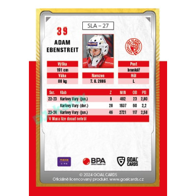 2024/25 Maxa Liga Update #SLA-27 Adam Ebenstreit