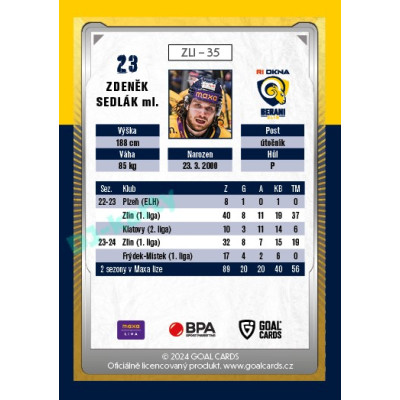 2024/25 Maxa Liga Update #ZLI-35 Zdeněk Sedlák ml.