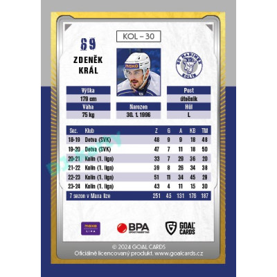 2024/25 Maxa Liga Update #KOL-30 Zdeněk Král