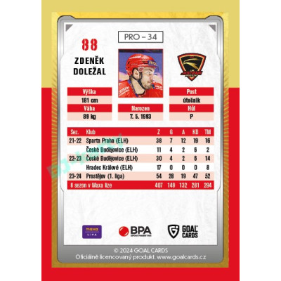 2024/25 Maxa Liga Update #PRO-34 Zdeněk Doležal