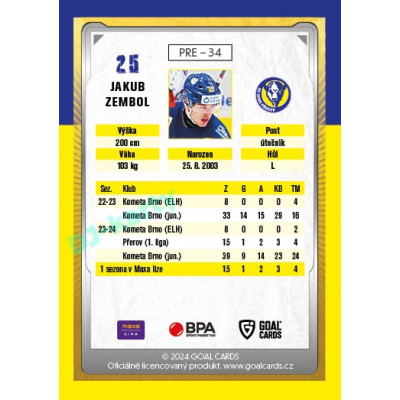 2024/25 Maxa Liga Update #PRE-34 Jakub Zembol