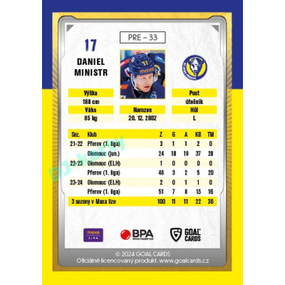 2024/25 Maxa Liga Update #PRE-33 Daniel Ministr