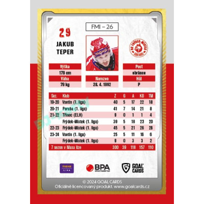 2024/25 Maxa Liga Update #FMI-26 Jakub Teper