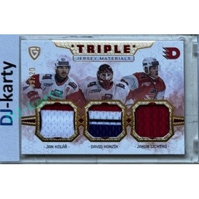 2024/25 Maxa Liga Update #JM-10 D. Honzík / J. Kolář / J. Lichtag Triple Jersey Red 03/20