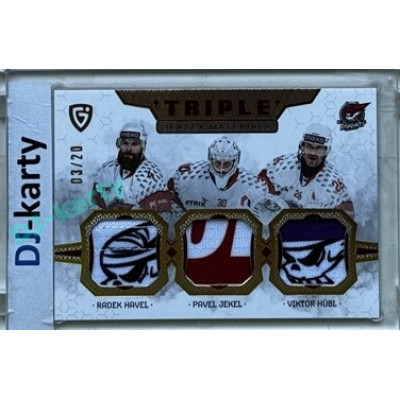 2024/25 Maxa Liga Update #JM-08 P. Jekel / R. Havel / V. Hübl Triple Jersey Red 03/20