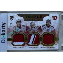 2024/25 Maxa Liga Update #JM-11 J. Vondraš / O. Chabada / M. Pochobradský Triple Jersey Green 2/6
