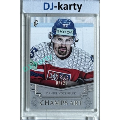 2024/25 LC Repre serie 1 #CHA-21 Daniel Voženílek Champs Art Clear Frame Platinum xx/21