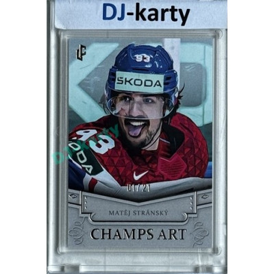 2024/25 LC Repre serie 1 #CHA-20 Matěj Stránský Champs Art Clear Frame Platinum xx/21