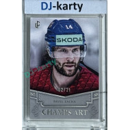 2024/25 LC Repre serie 1 #CHA-13 Pavel Zacha Champs Art Clear Frame Platinum xx/21