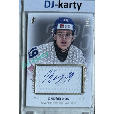 2024/25 LC Repre serie 1 #U20-OKO Ondřej Kos World Junior Championship 2025 Canada Authentic Signature White xx/14
