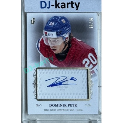 2024/25 LC Repre serie 1 #U20-DPE Dominik Petr World Junior Championship 2025 Canada Authentic Signature White xx/14