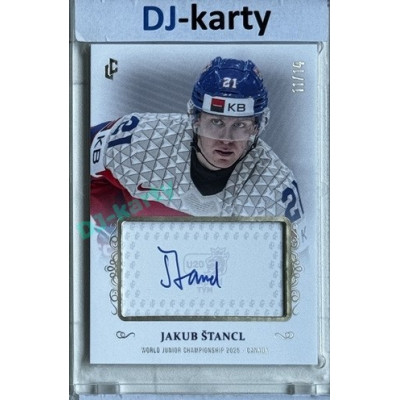 2024/25 LC Repre serie 1 #U20-JŠT Jakub Štancl World Junior Championship 2025 Canada Authentic Signature White xx/14