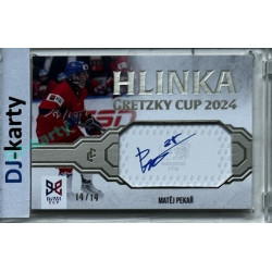 2024/25 LC Repre serie 1 #HGC-MPE Matěj Pekař Hlinka Gretzky Cup 2024 Authentic Signature Platinum 14/14