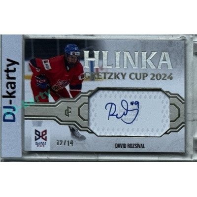 2024/25 LC Repre serie 1 #HGC-DRO David Rozsíval Hlinka Gretzky Cup 2024 Authentic Signature Platinum 12/14