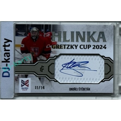 2024/25 LC Repre serie 1 #HGC-OŠT Ondřej Štěbeták Hlinka Gretzky Cup 2024 Authentic Signature Platinum 11/14