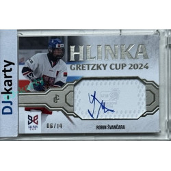2024/25 LC Repre serie 1 #HGC-RŠV Robin Švančara Hlinka Gretzky Cup 2024 Authentic Signature Platinum 06/14